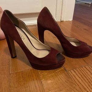 Prada Burgundy Velvet heels